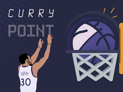 Curry Point basketball design illustration sport