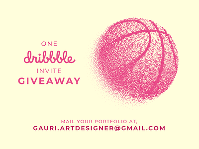 One Dribbble invite Giveaway dribbble dribbble invitation dribbble invite giveway invite