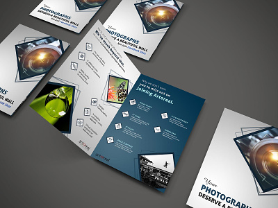 Bi-fold Brochure Design for Photographers artoreal a4 brochure adobe photoshop branding brochure brochure design