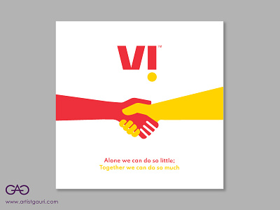VI Ad Brand Design for Vodafone and Idea Cellular Collaboration