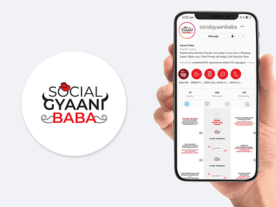 Social Gyaani Baba - Branding adobe illustrator branding instagram logo design social media