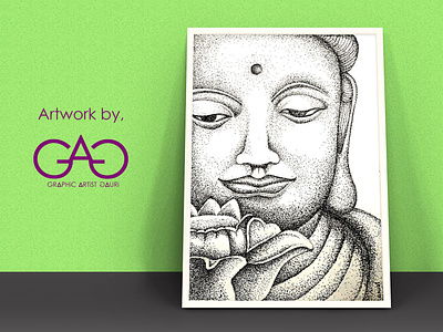 Buddha Painting By GAG artist artist page artworkforsale buddha commission work concept art creative drawing painting paintingforsale shading sketch