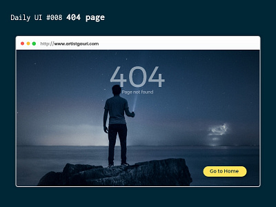 DailyUI 008 : 404 page