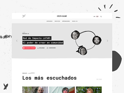 Efecto Colibrí - Homepage Design