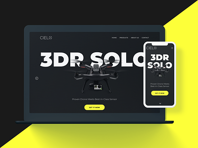 Drone Retailer Responsive Website Design design drones responsive ui website