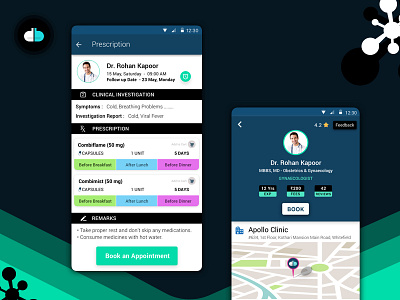 Dbotica UX / UI Design | Healthcare App app design healthcare ui user experience user interface ux