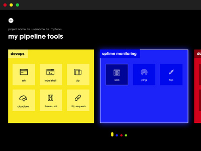 Buddy Playoff. UI design for the webD automation tool black colorful dark design minimal ui user interface ux web design