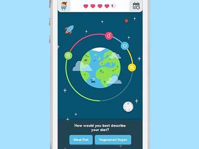 Our Home / App app climate change game gamification globe positive change social design sustainable ui ux