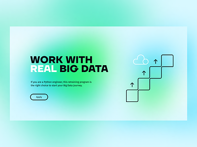 Big Data landing ep.1 art big data branding design gradient graphic design hiring illustration landing page logo python site ui web design website