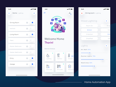 Home Automation Concept home automation ios minimalistic smart home ui ux