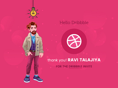 Thanks Ravitalajiya hello dribbble thanks for invite