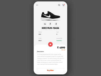 Product screen cart figma figmadesign mobile online shopping product shoe ui uidesign