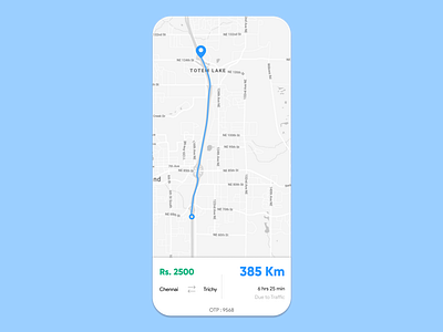 Car Ride App Simple UI Quick Design.