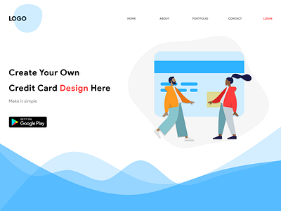 Simple Landing Page card desk figma figmadesign landing