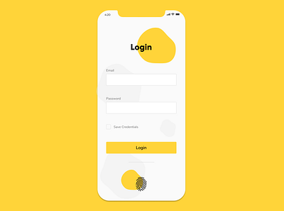 Login with fingerprint figma figmadesign fingerprint login mobile notch ui uidesign