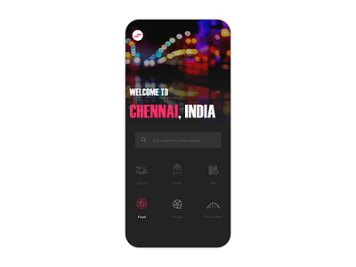 App to explore Chennai city adobexd city explore mobile ui uidesign