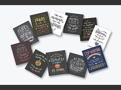 Travel quotes, hand drawn lettering cards. Prints for t-shirt. adventure explore font hand drawn lettering hand lettering handwritten letter print for t shirt quote travel typography wanderlust