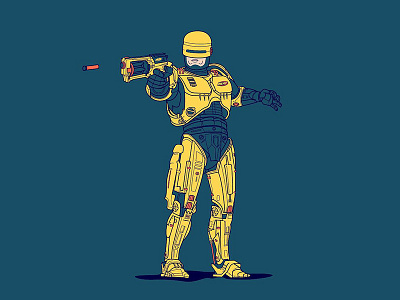 Nerf Robocop illustration nerf robocop robot