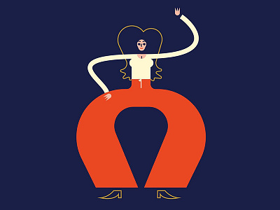 Leggy dance design female geometric girl illustration legs woman