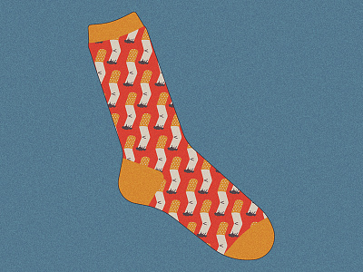 Sad Socks™ Cigarette Butts apparel cigarettes design illustration sad sock socks vintage