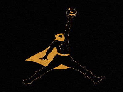 Headless Horseman Jumpman halloween jordan jumpman nike parody pumpkin scary spooky vector