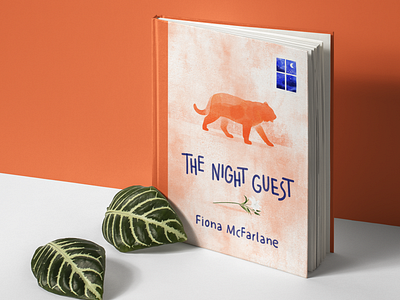 The Night Guest Book Cover book cover book cover design illustration night orange photoshop photoshop brush shadow the night guest tiger