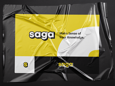 Saga black black white branding doctor email email design graphicdesign logo note notes oblik oblik studio saga tool visual identity yellow yellow logo