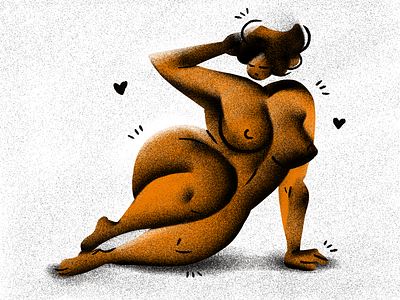 A Simple Woman Part 2 body body positivity girls illustraion illustration art love oranges photoshop stylized textures womans