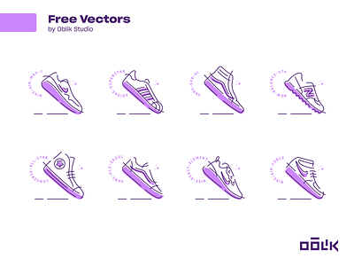 Sneakers Freebie 001 figma free freebie icon set illustration oblik studio shoes sneakers svg trainers vector