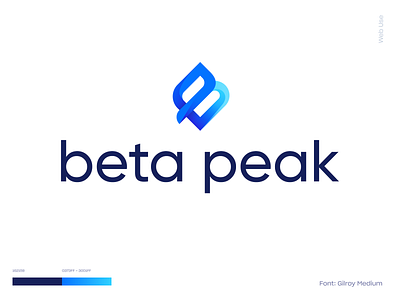 Beta Peak Logo branding development agency gradient graphicdesign identity logo logo design oblik oblik studio print symbol vector