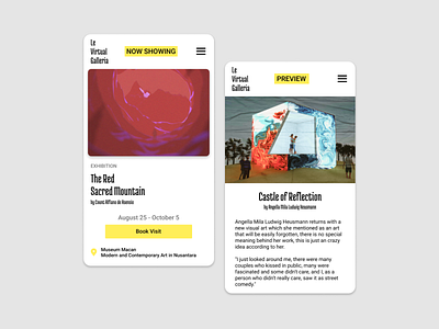 Le Virtual Galleria - UI Concept