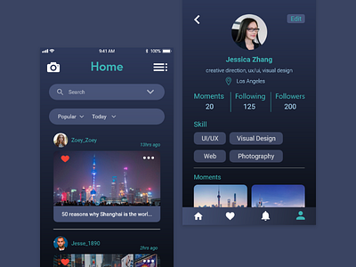 Moment App — concept