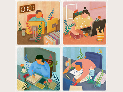 Illustrations of different professions illustrations