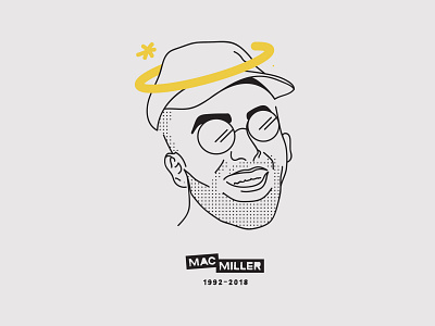 Thank you, Mac ✨ celebrity illustraion mac miller pittsburgh portrait rapper vector