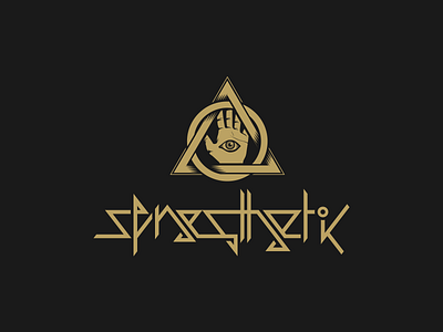 Synesthetik Logo cryptic logo symbolic synesthetik typo
