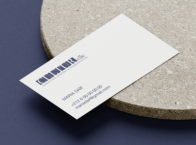 Simple Business Card, Cultur'elle branding business card logo stationery design