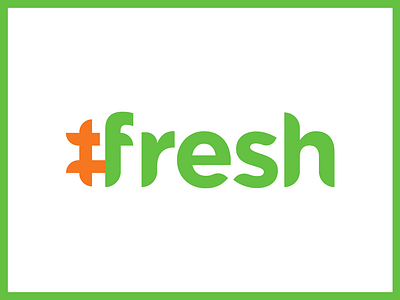 Hashtag Fresh brand branding graphic design logo logo design logo identity typography vector