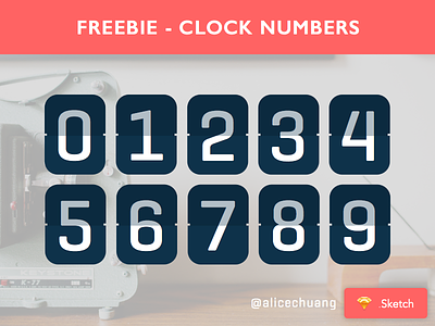 Sketch Freebie - Clock Numbers bohemian clock clock numbers countdown free freebie geogrotesque resource retro sketch sketchappresources vector