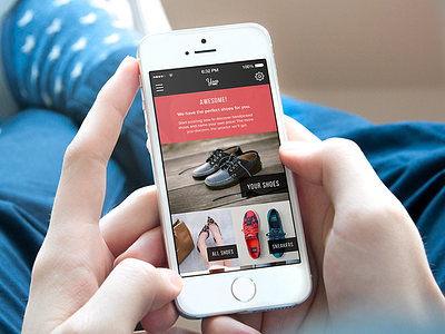 Yoop Feed app browse commerce ecommerce feed scroll shoes shopping tiled ui ux