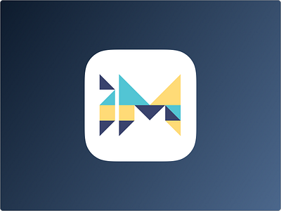 Tangram Inspired App Icon app icon branding education flat logo mobile shapes tangram