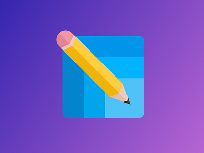 Android Enrollment Icon 3/3 android app icon education flat google material design pencil primary process school