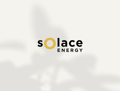 Solace Energy Logo Design black branding creative energy logo logotype minimal modern sun yellow