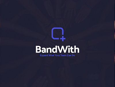 BandWith Logo Design branding design flat identity logo logotype mark market minimal modern purple symbol