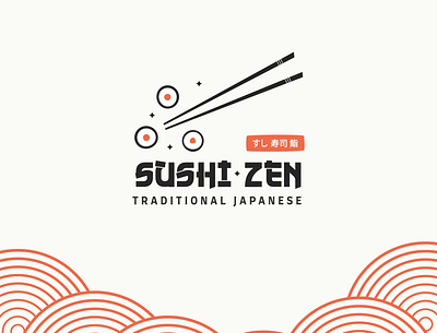 Sushi Zen branding design illustration logo logo design logo design branding logodesign typography