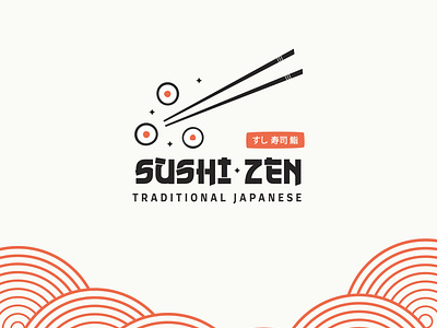 Sushi Zen branding design illustration logo logo design logo design branding logodesign typography