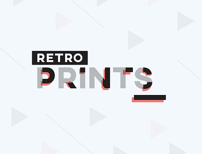 Retro Prints brand branding design logo logo design logo design branding logodesign minimal modern typography