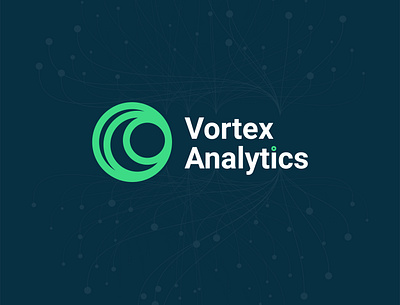 Vortex Analytics analytics brand branding green logo logo design modern