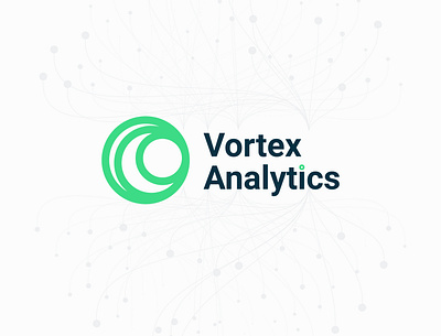 Vortex Analytics - V2 analytics brand branding business design flat green logo logo design minimal modern