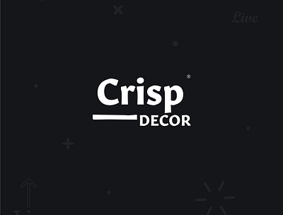 Crisp Decor - V2 black brand branding clean design flat illustration logo logo design minimal modern