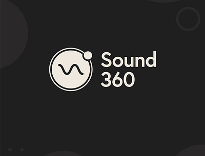 Sound 360 v2 black brand branding creative icon logo minimal modern sound symbol